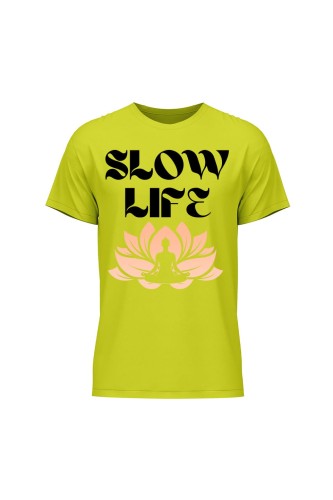 Koszulka męska Slow life - limonka