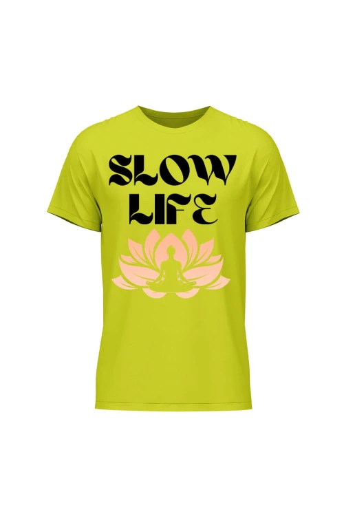 Koszulka męska Slow life - limonka