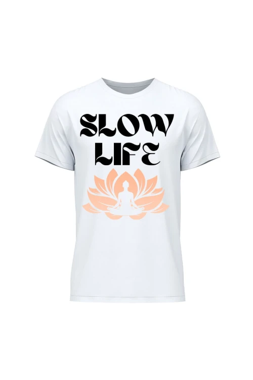 Koszulka męska Slow life - biała