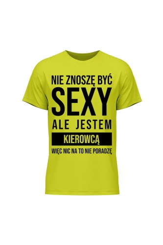 Koszulka męska Sexy kierowca - limonka