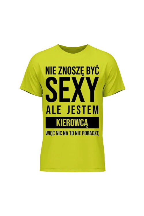 Koszulka męska Sexy kierowca - limonka