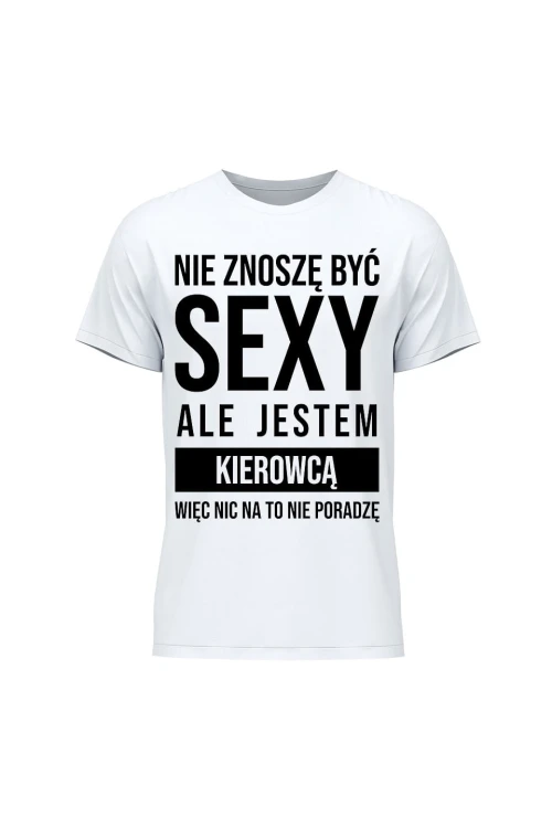 Koszulka męska Sexy kierowca - biała