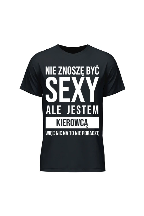 Koszulka męska Sexy kierowca - czarna