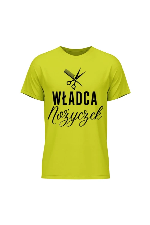 Koszulka męska Władca nożyczek - limonka