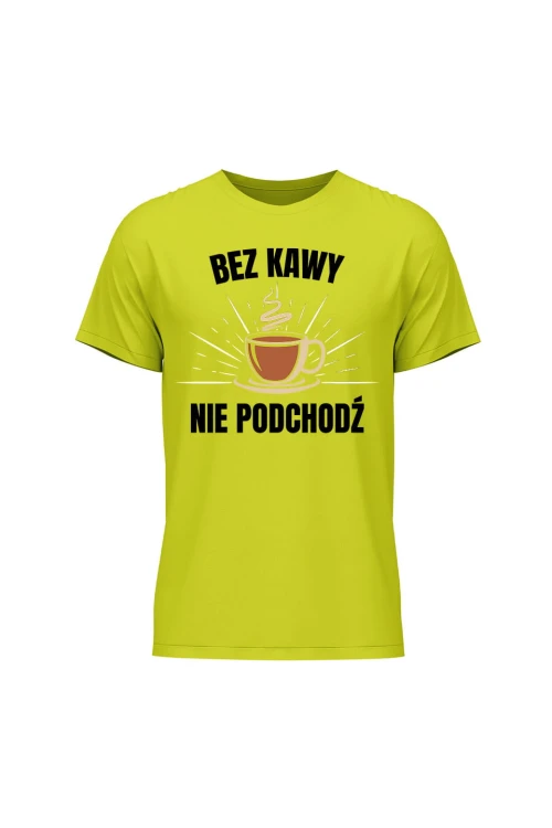 Koszulka męska Bez kawy nie podchodź księgowa - limonka