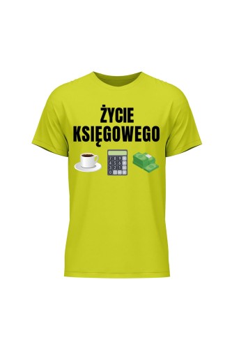 Koszulka męska Życie księgowego - limonka