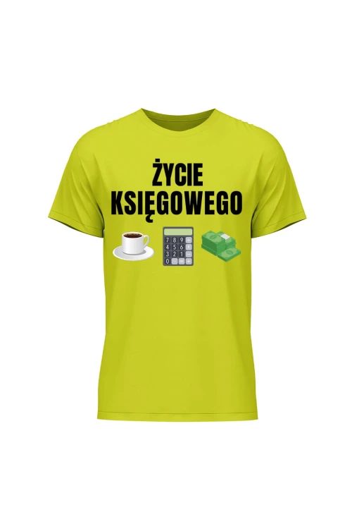 Koszulka męska Życie księgowego - limonka