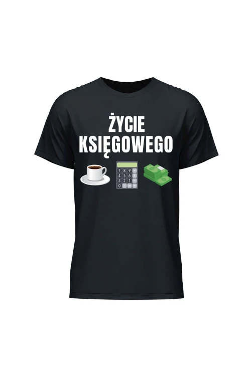 Koszulka męska Życie księgowego - czarna