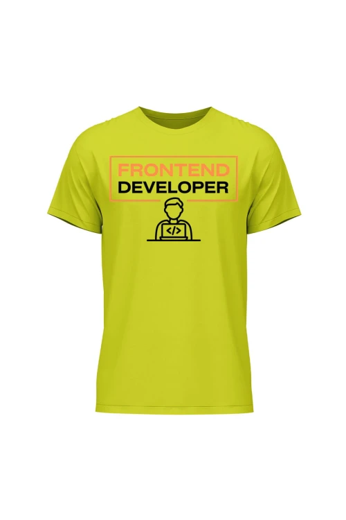 Koszulka męska Frontend developer - limonka
