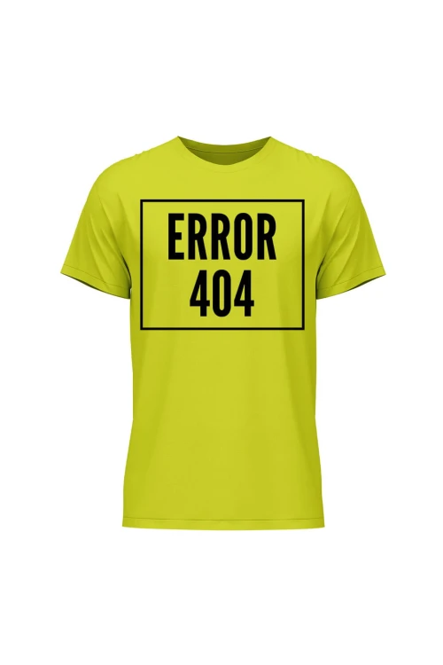Koszulka męska 404 error - limonka