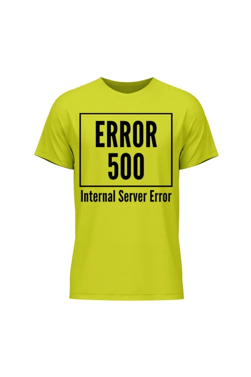 Koszulka męska 500 error - limonka