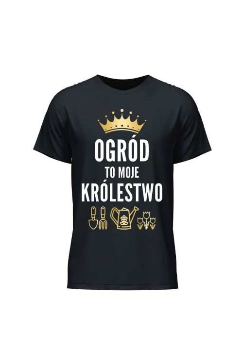 Koszulka męska Ogród to moje królestwo - czarna