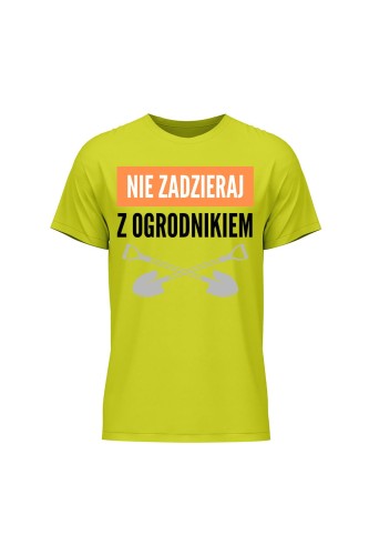 Koszulka męska Nie zadzieraj z ogrodnikiem - limonka
