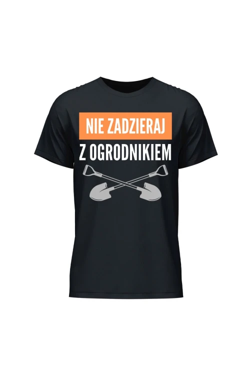 Koszulka męska Nie zadzieraj z ogrodnikiem - czarna