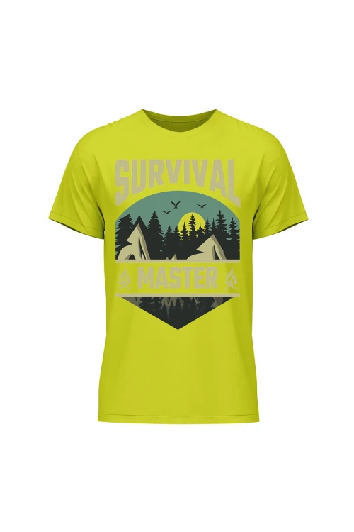 Koszulka męska Survival Master - limonka