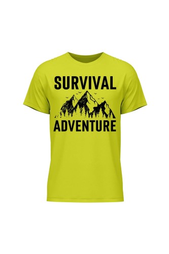 Koszulka męska Survival Adventure - limonka