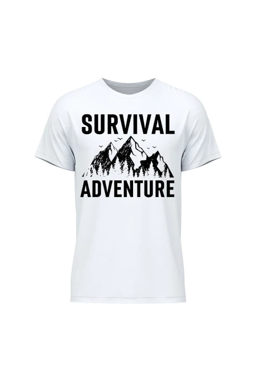 Koszulka męska Survival Adventure - biała