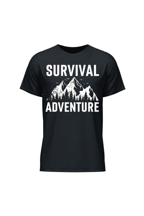 Koszulka męska Survival Adventure - czarna