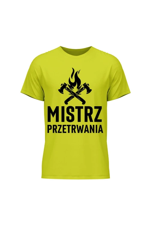 Koszulka męska Mistrz przetrwania - limonka