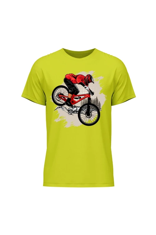 Koszulka męska Downhill Zjazd - limonka