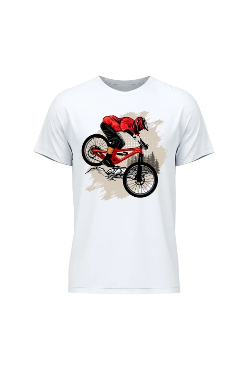 Koszulka męska Downhill Zjazd - biała