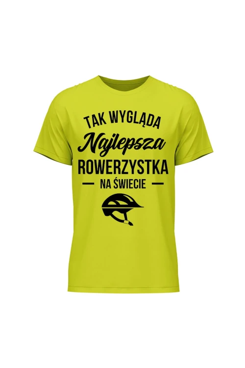 Koszulka męska Nie dość że przystojny to jeszcze rowerzysta - limonka