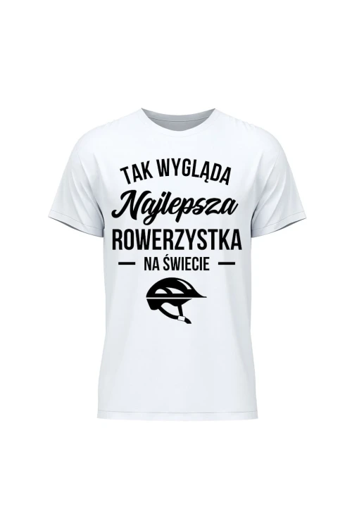 Koszulka męska Nie dość że przystojny to jeszcze rowerzysta - biała