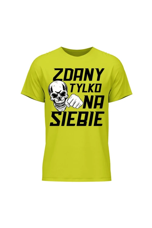 Koszulka męska Zdany tylko na siebie - limonka