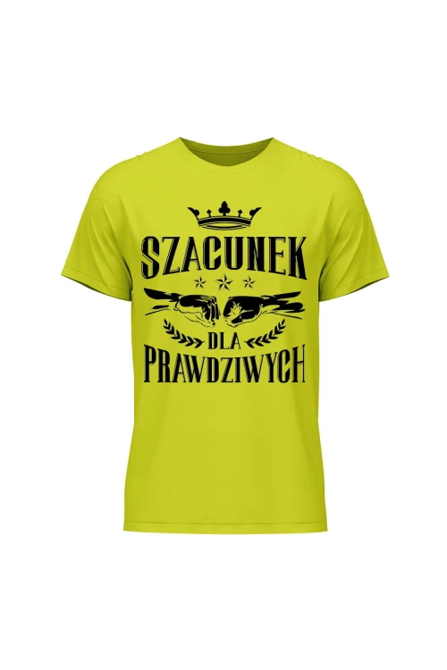 Koszulka męska Szacunek dla Prawdziwych - limonka