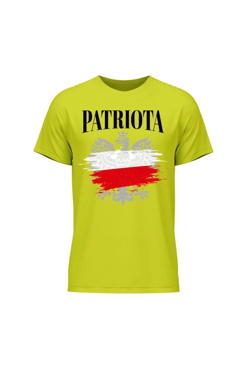 Koszulka męska Patriota - limonka