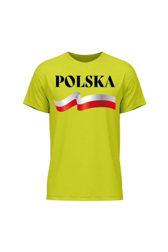 Koszulka męska POLSKA - limonka