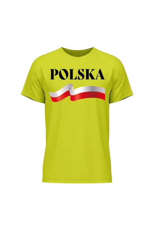 Koszulka męska POLSKA - limonka