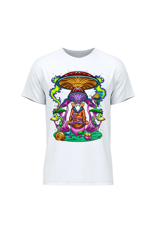 Koszulka męska Psychedelic Mushroom - biała