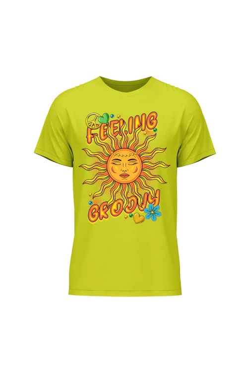 Koszulka męska Feeling Groovy - limonka