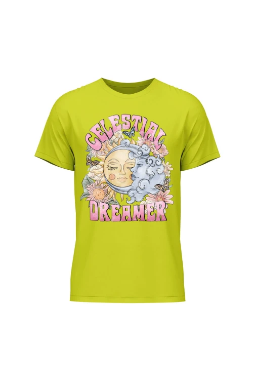 Koszulka męska Celestial Dreamer - limonka