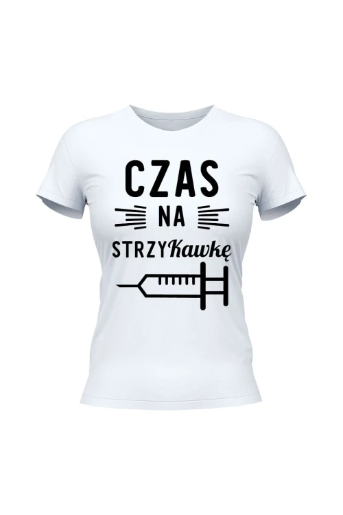 Koszulka damska Czas na strzyKawkę - biała