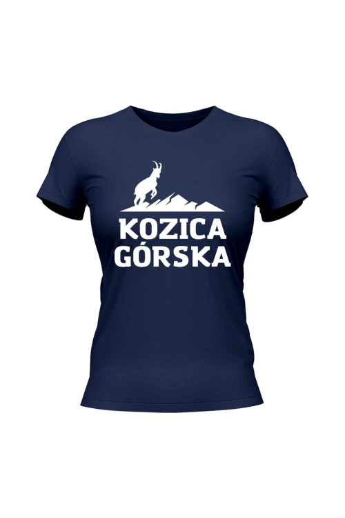 Koszulka damska Kozica górska - granatowa