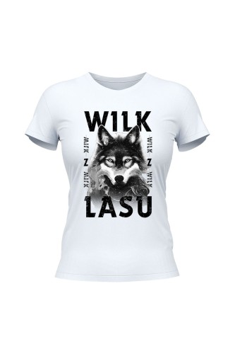 Koszulka damska Wilk z lasu - biała