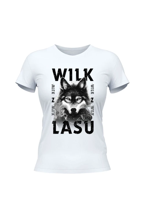 Koszulka damska Wilk z lasu - biała