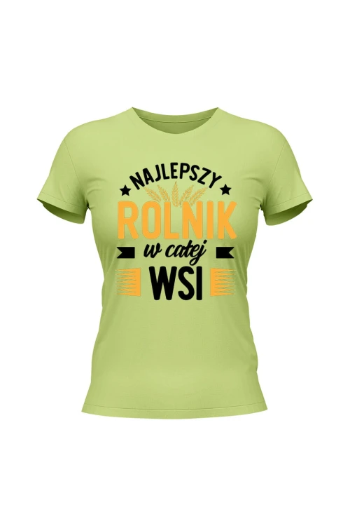Koszulka damska Najlepszy rolnik w całej wsi - limonka