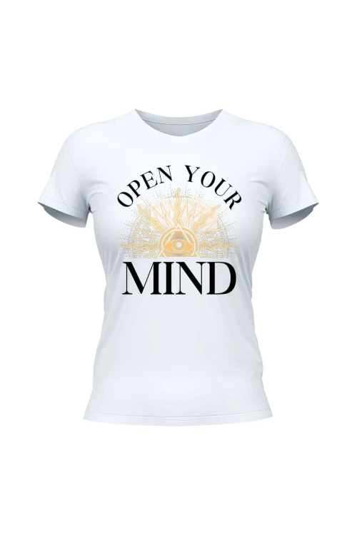 Koszulka damska Open your mind - biała