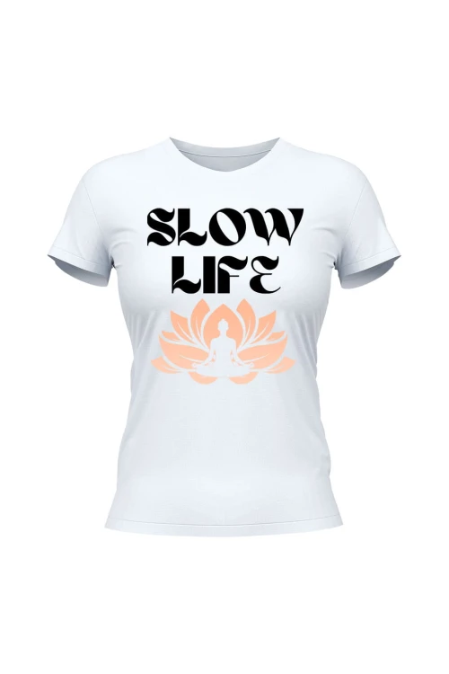 Koszulka damska Slow life - biała