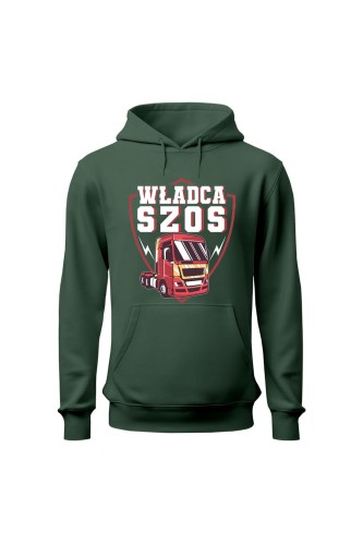 Bluza męska z kapturem Władca szos - zielona