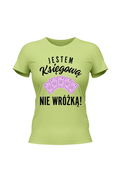 Koszulka damska Jestem księgową nie wróżką - limonka