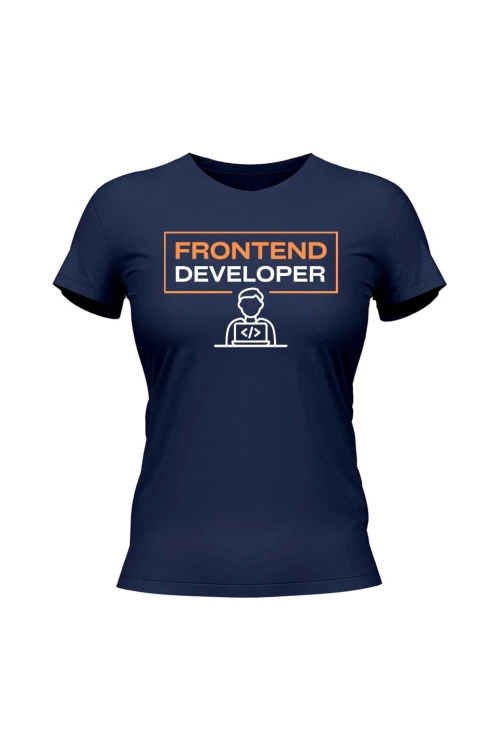 Koszulka damska Frontend developer - granatowa