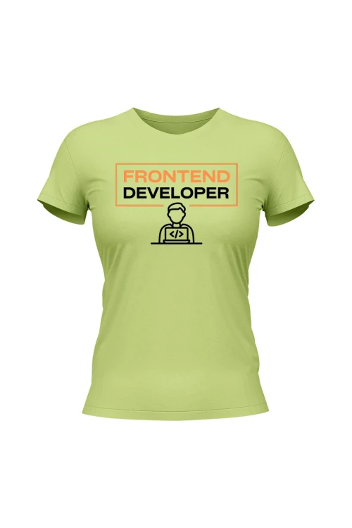 Koszulka damska Frontend developer - limonka