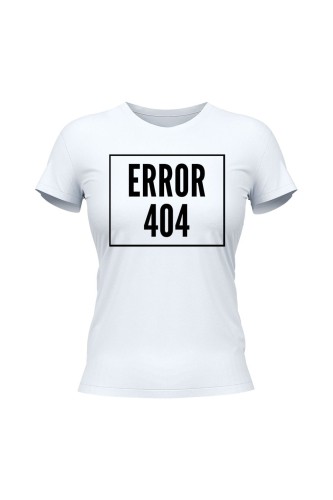 Koszulka damska 404 error - biała