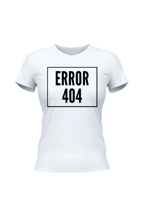 Koszulka damska 404 error - biała