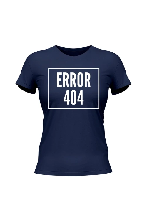 Koszulka damska 404 error - granatowa