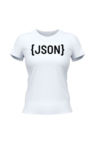 Koszulka damska JSON - biała